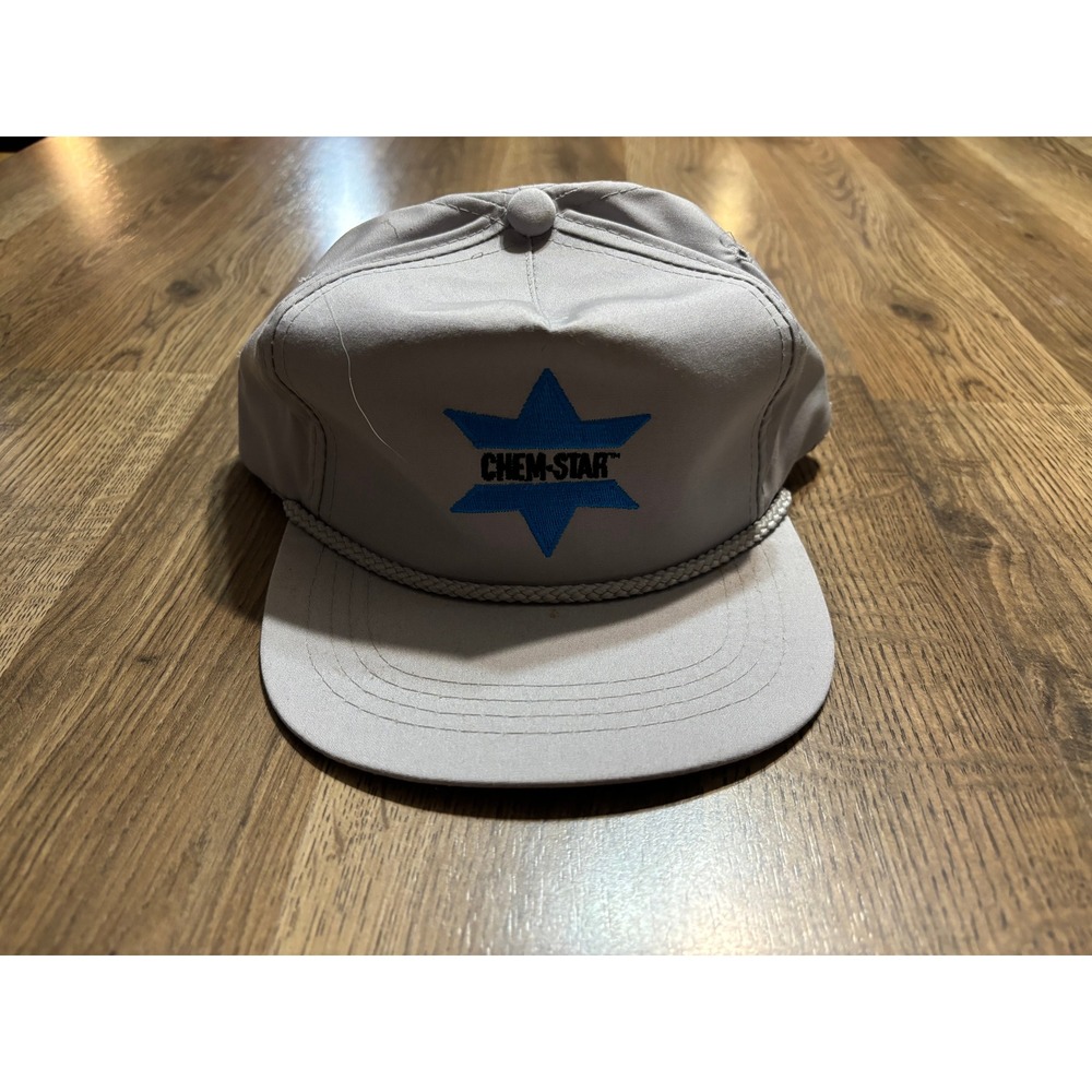 Yupoong Chem-Star Unisex Size OS Grey Trucker Hat Snapback Rope Accent Star Logo